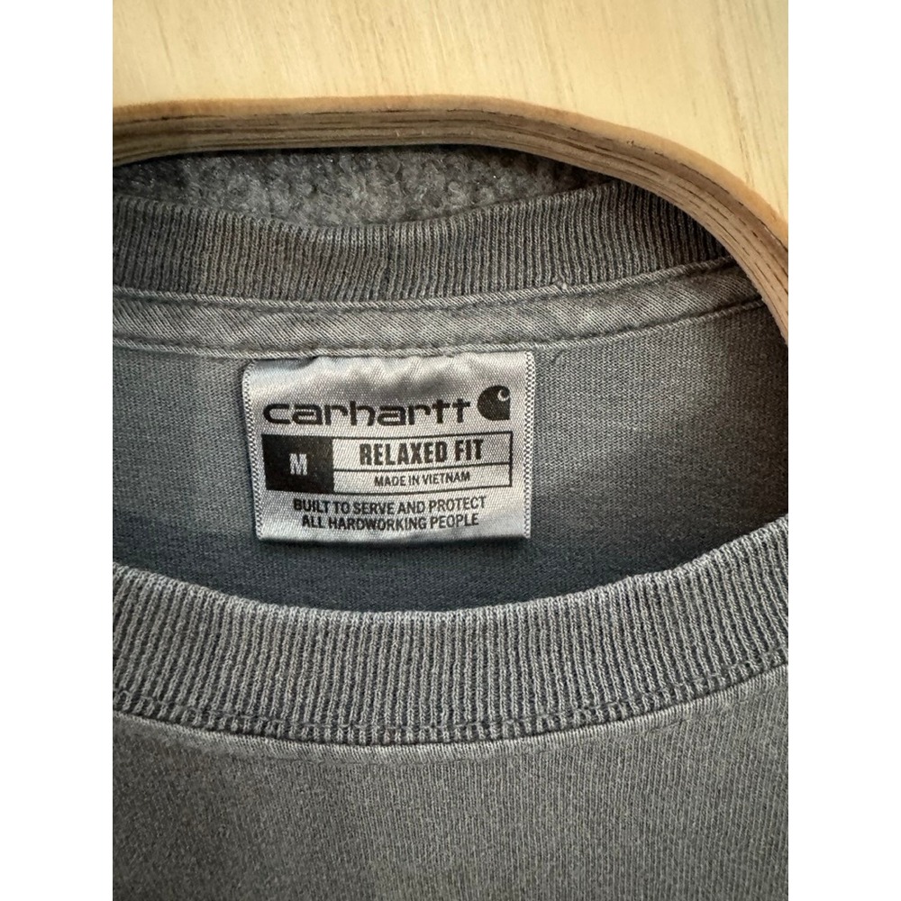 Carhartt Mens Relaxed Fit Pocket T-Shirt Gray Faded Black Short Sleeve Size M - Picture 4 of 6